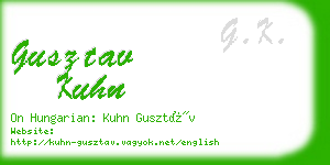 gusztav kuhn business card